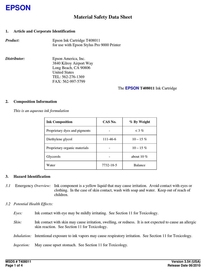 Epson T408011 Operating and maintenance instructions