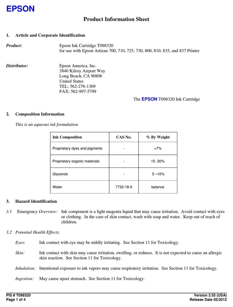 Epson T098320 Operating manual