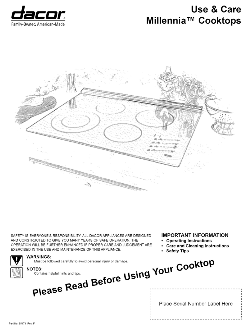 Dacor Millennia Owner's manual Dacor Millennia Owner's manual
