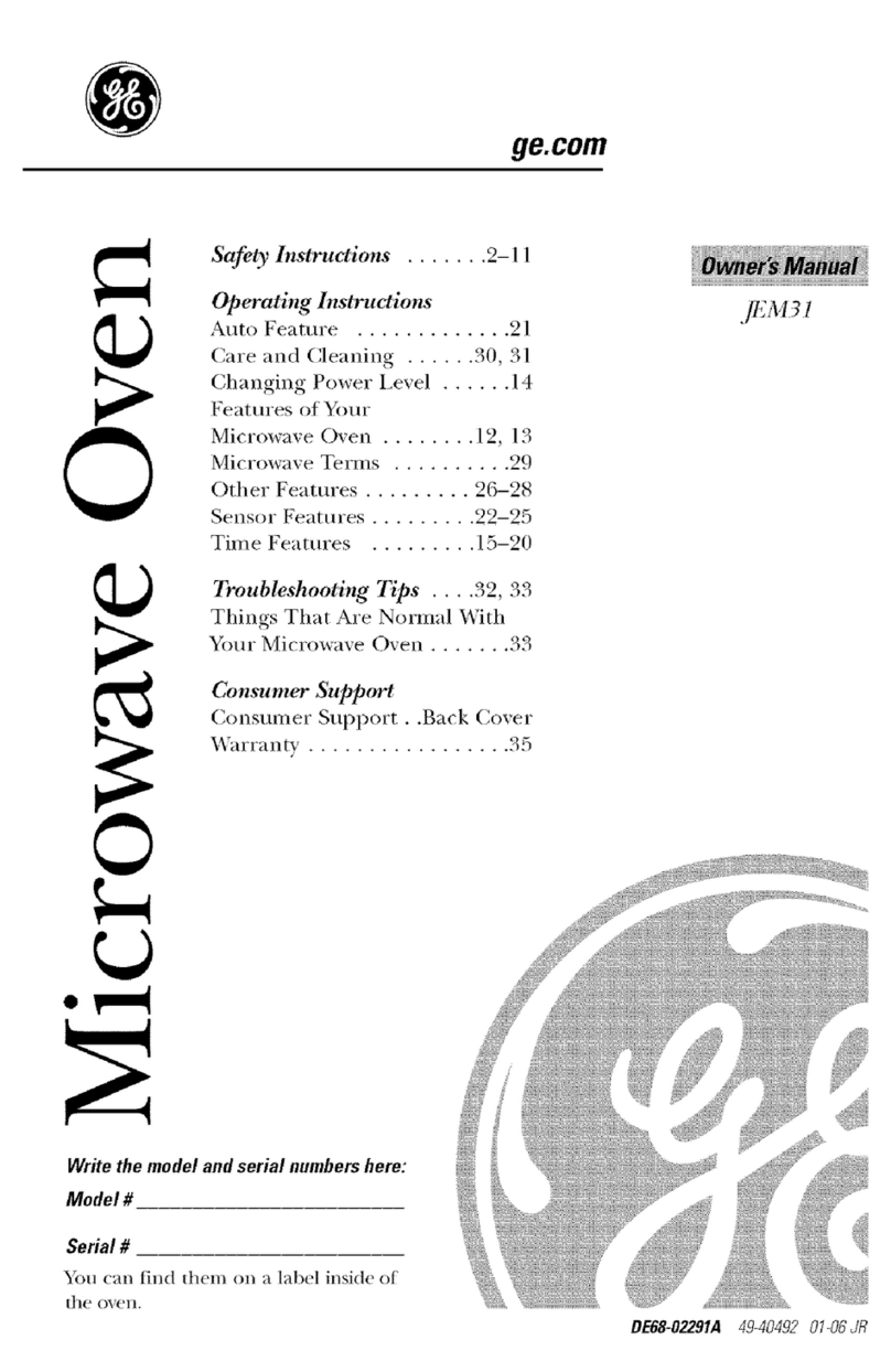 GE JEM31 User manual