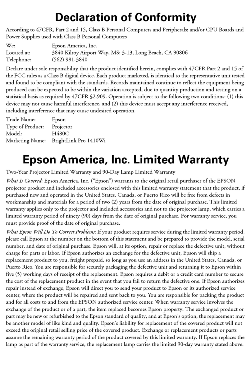 Epson BrightLink Pro 1410Wi Reference guide