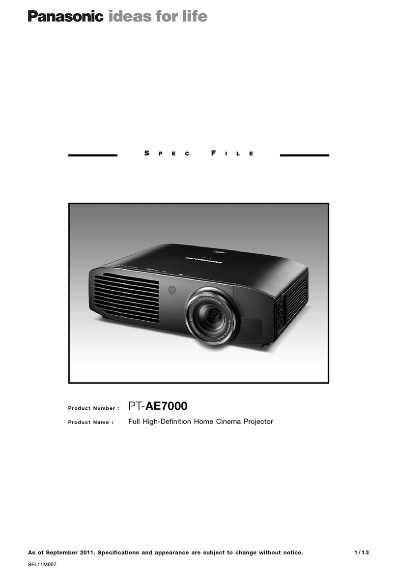 Panasonic PT-AE7000U User manual