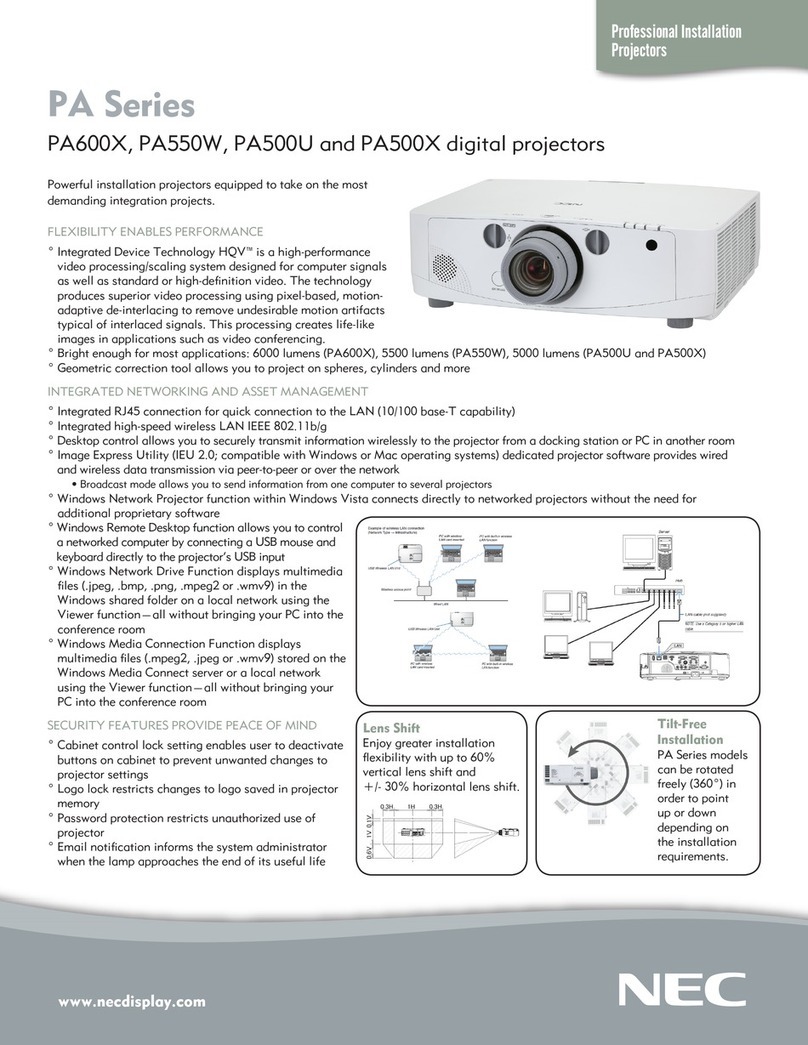 NEC NP-PA500U specification