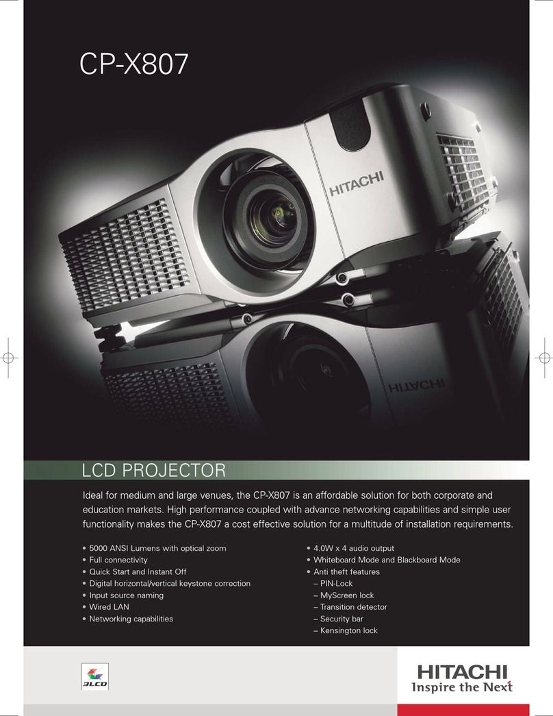 Hitachi X807 - CP XGA LCD Projector User manual
