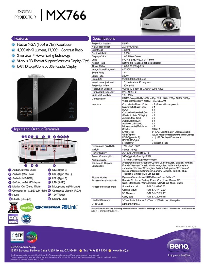 BenQ MX766 User manual