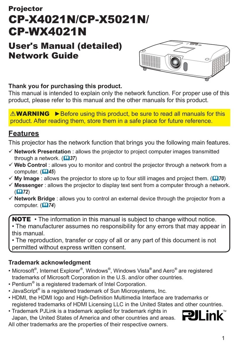 Hitachi CP-X4021N Installation and maintenance instructions