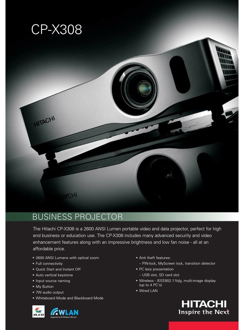Hitachi X308 - CP XGA LCD Projector User manual