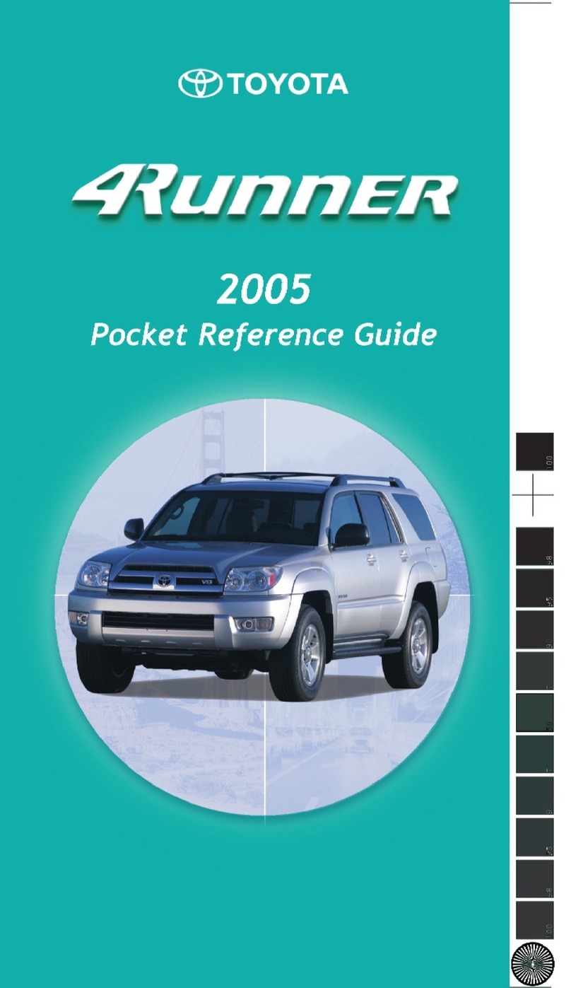 Toyota 4RUNNER BROCHURE 2011 Pocket reference guide