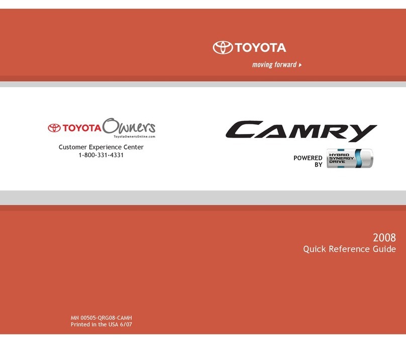 Toyota 2008 Camry User manual