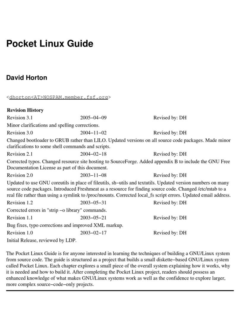 Linux Pocket Linux Guide manual