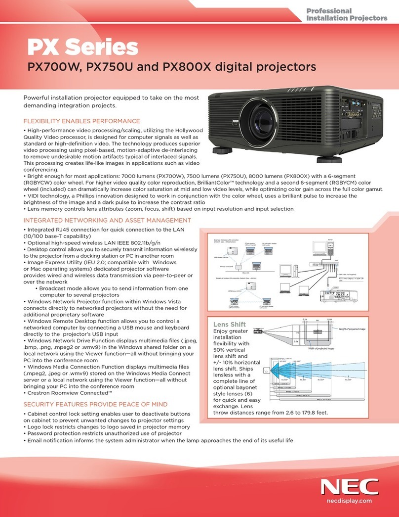 NEC NP-PX700W Specifications