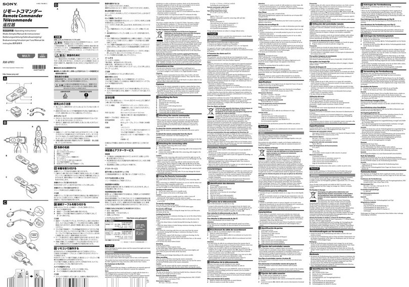 Sony RM-VPR1 User manual