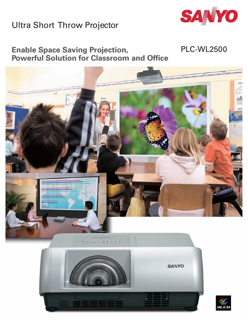 Sanyo PLC-WL2500 - 2500 Lumens User manual
