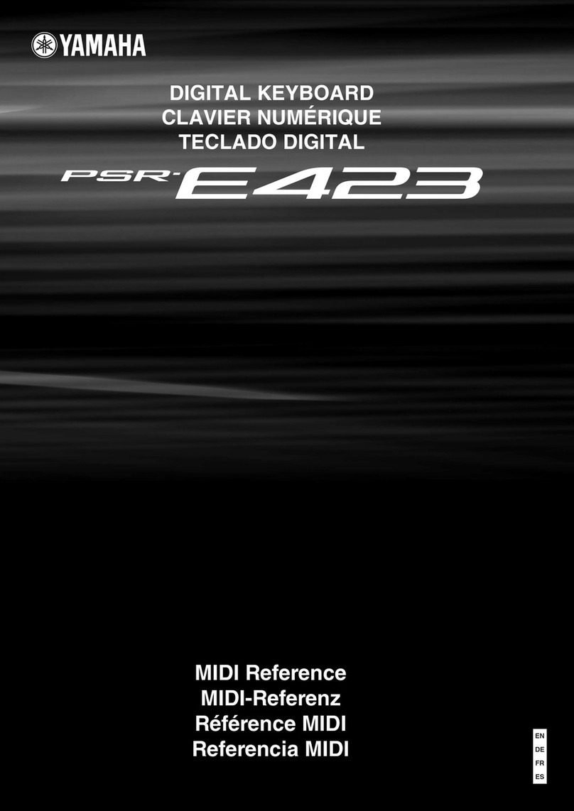 Yamaha PSR-E423 User manual Yamaha PSR-E423 User manual