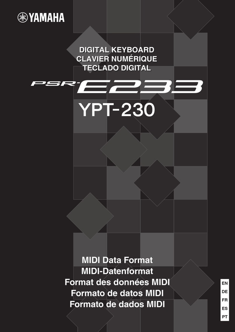 Yamaha PSR-E233 Data list