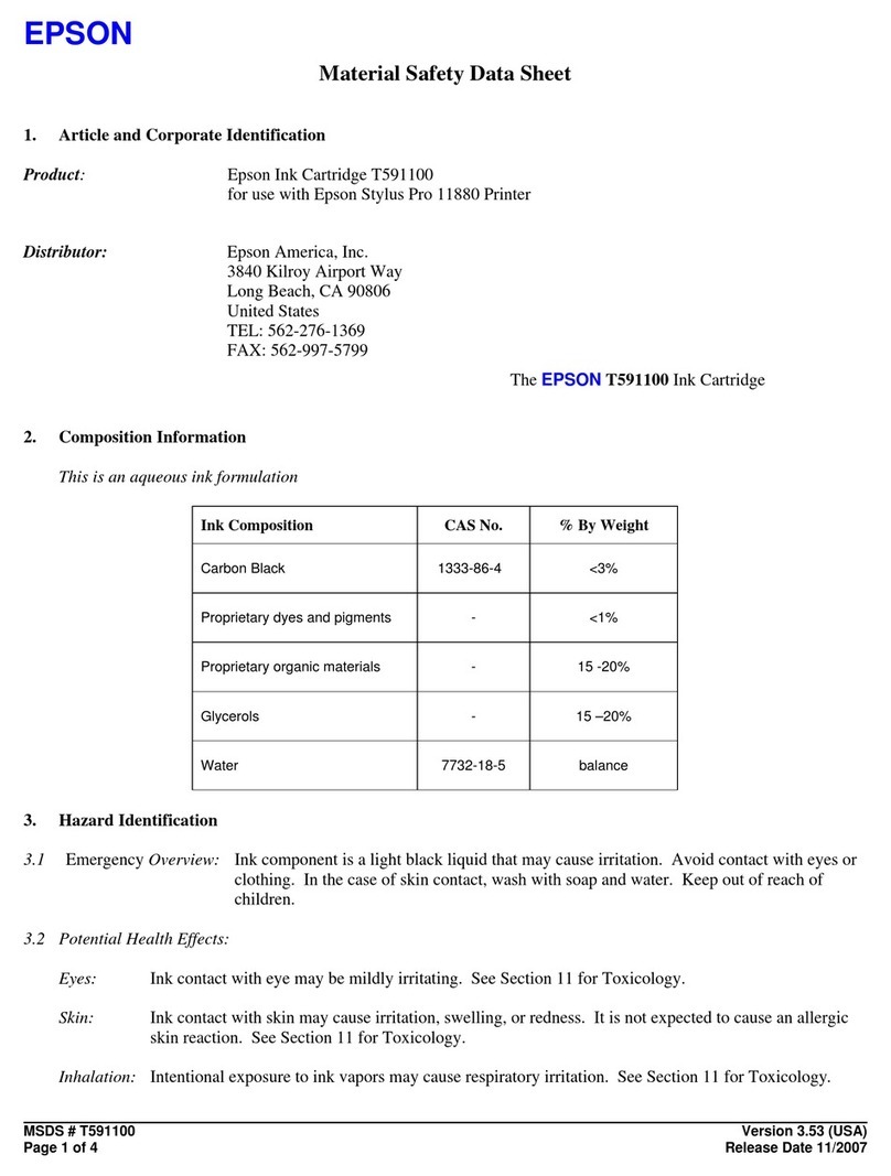Epson T591100 Operating and maintenance instructions