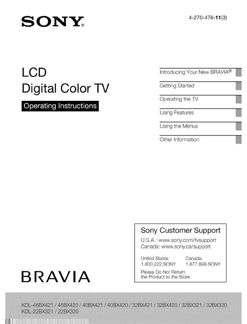Sony BRAVIA KDL-46BX421 User manual