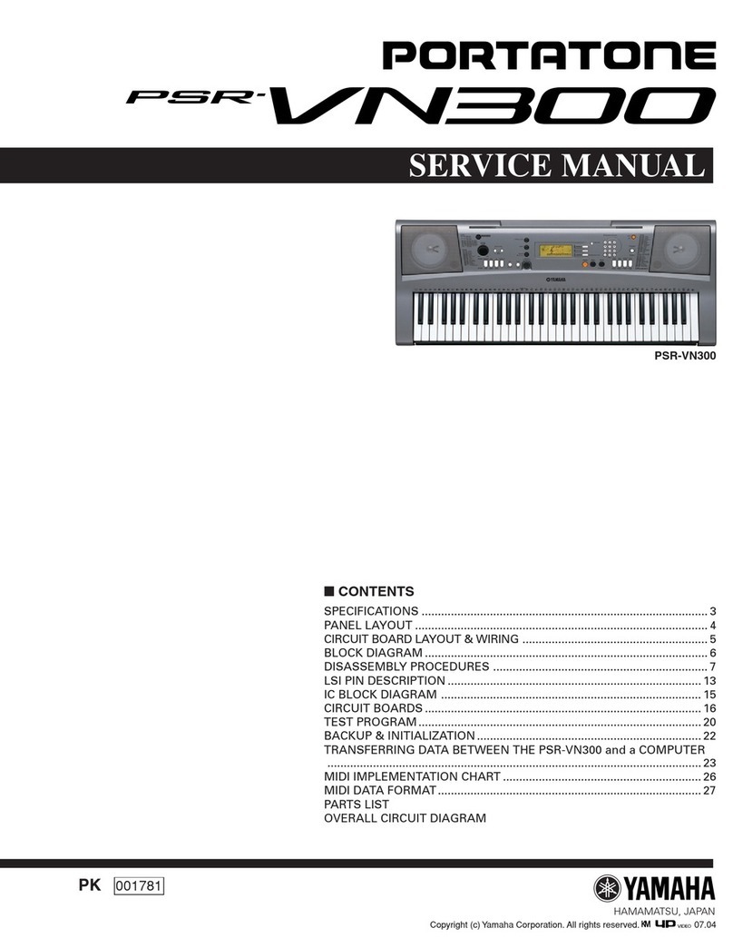 Yamaha Portatone PSR-VN300 Service manual