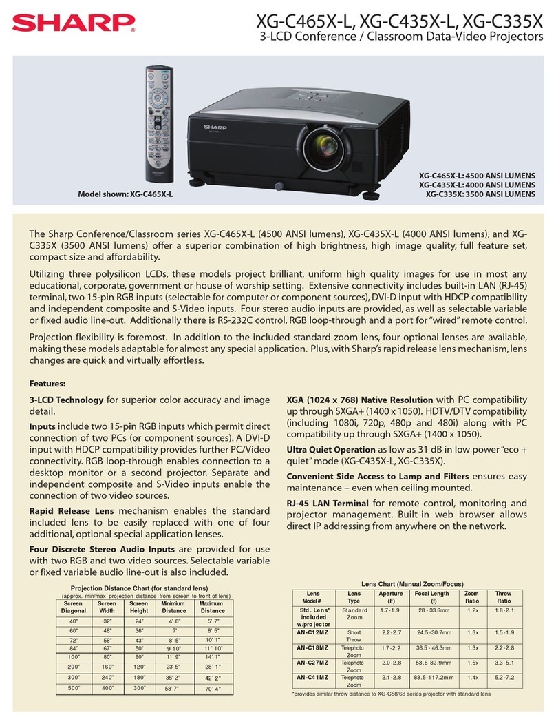 Sharp Notevision XG-C335X User manual