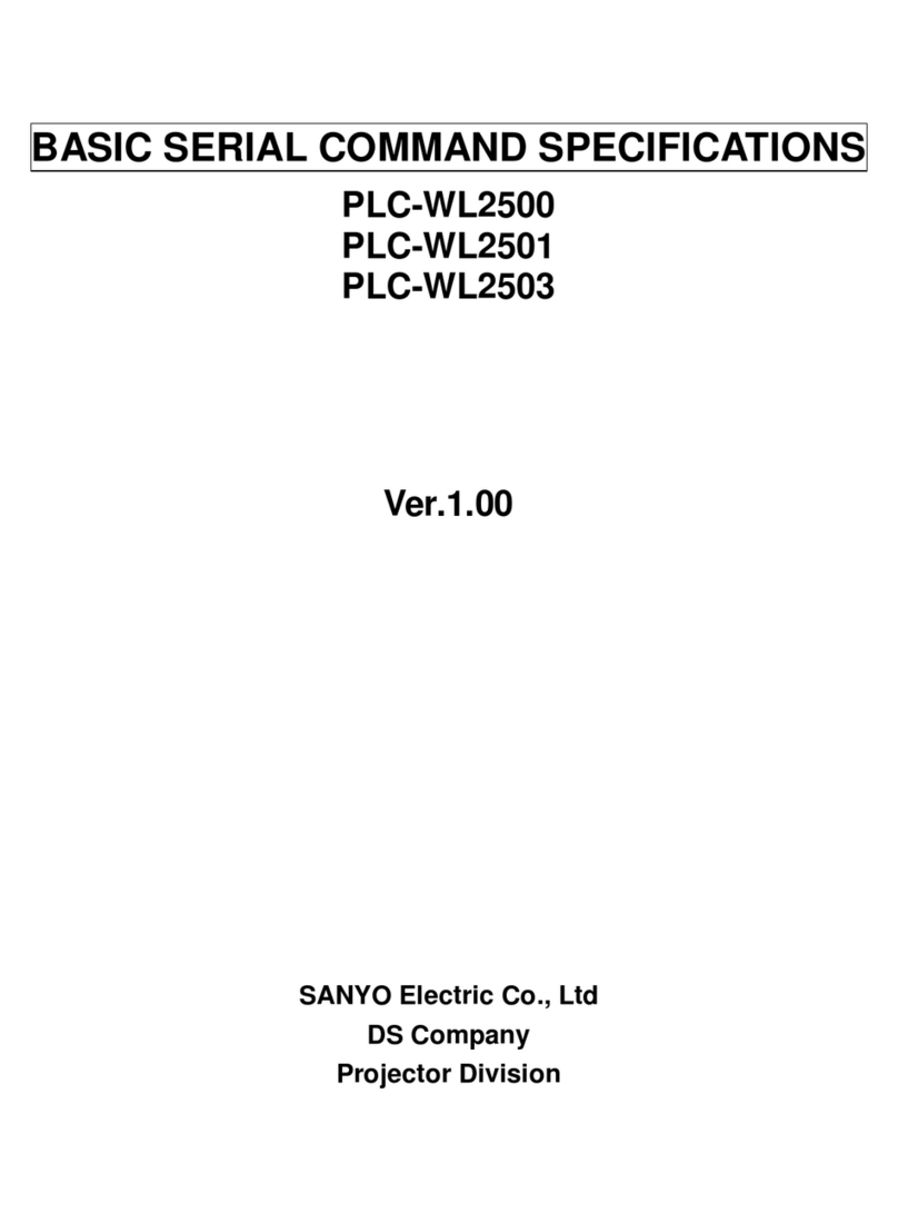 Sanyo PLC-WL2503 - 2500 Lumens User manual