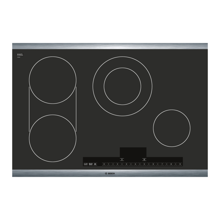 Bosch NET5654UC - 500 36" Electric Cookt use and care manual