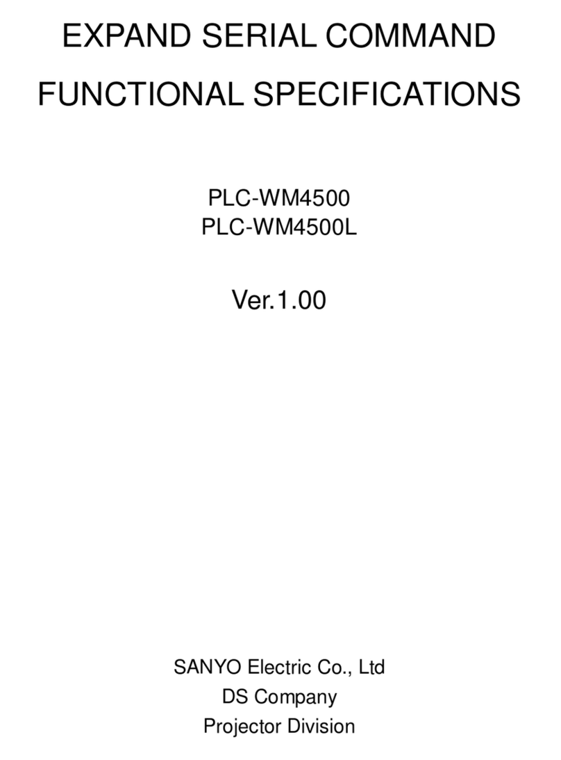Sanyo PLC-WM4500/L - 4500 Lumens User manual