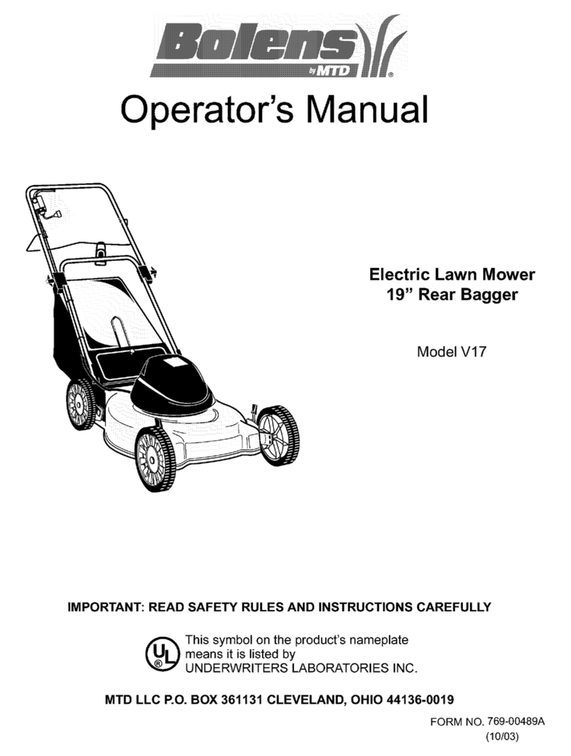 Bolens V17 Operator's manual