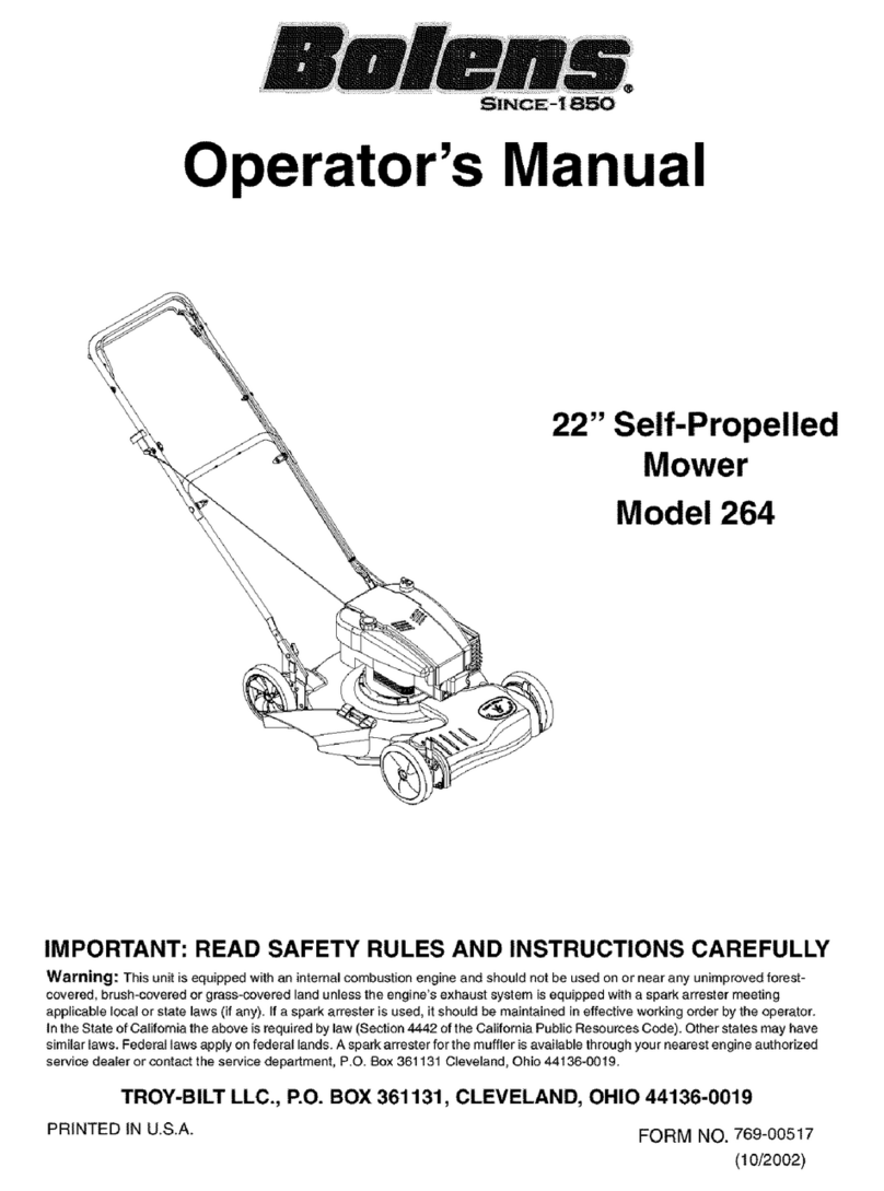 Bolens 264 User manual