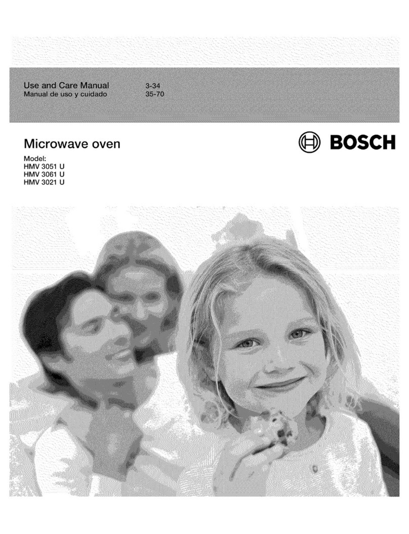 Bosch HMV3051U - 300 Series - Microwave use and care manual Bosch HMV3051U - 300 Series - Microwave use and care manual