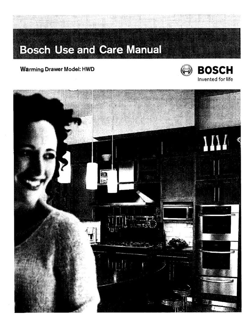 Bosch HWD Series use and care manual
