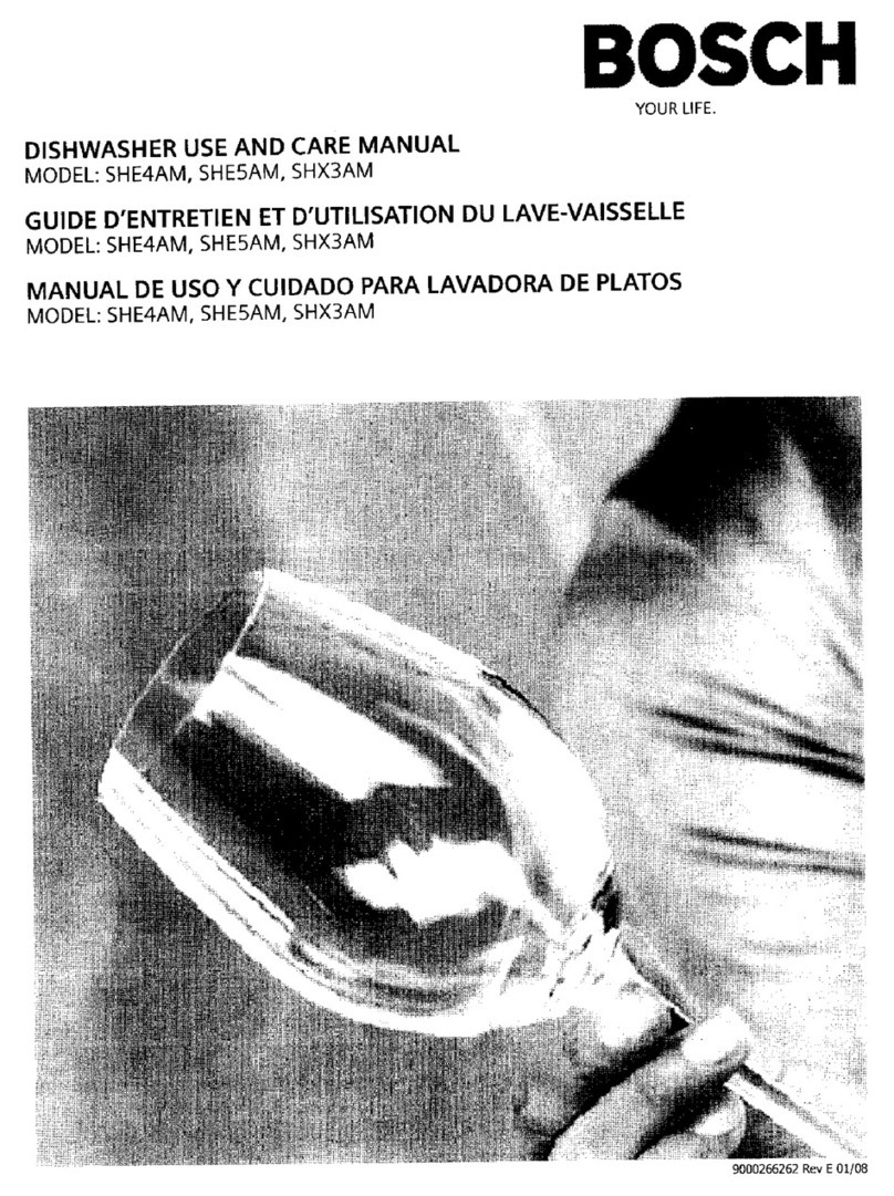 Bosch SHESAM use and care manual