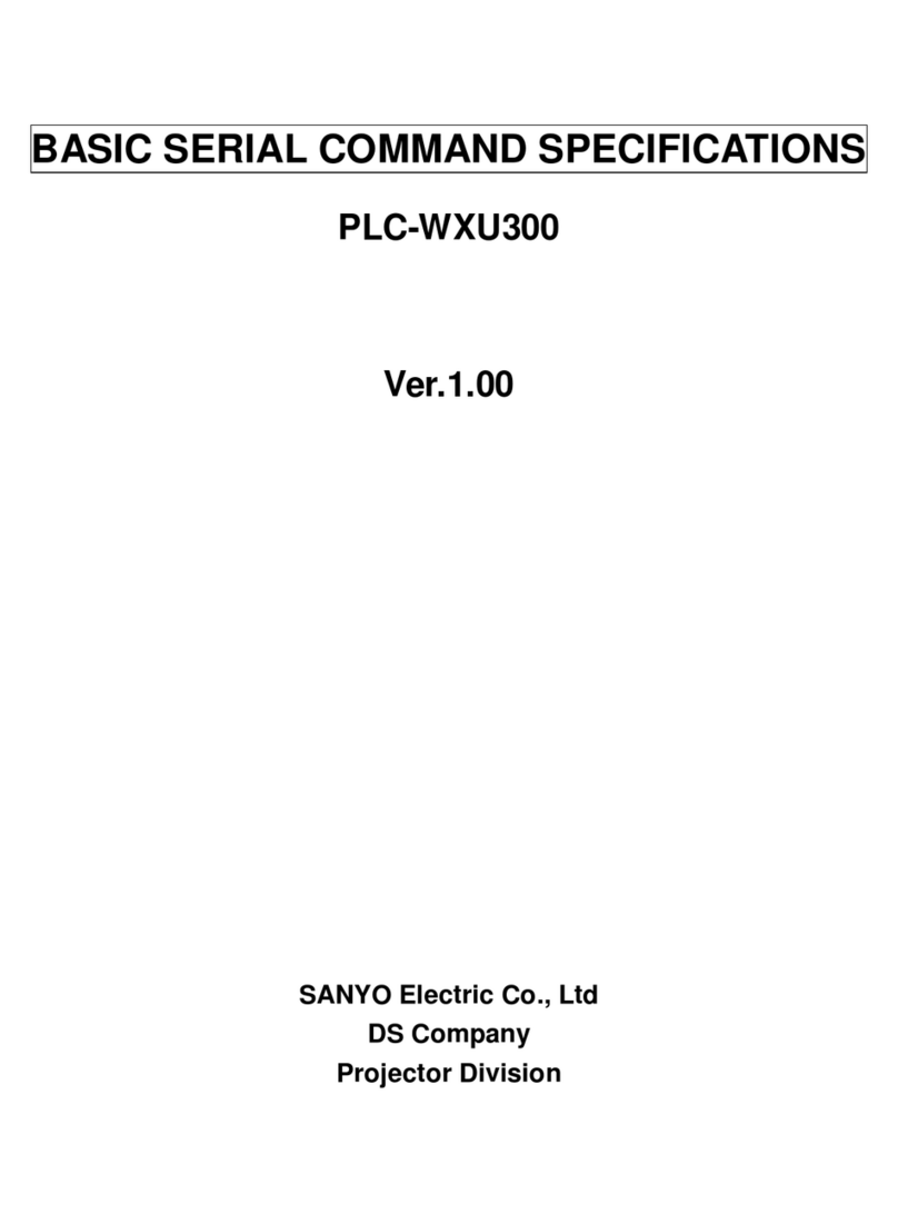 Sanyo PLC-WXU300 - 2500 Lumens User manual