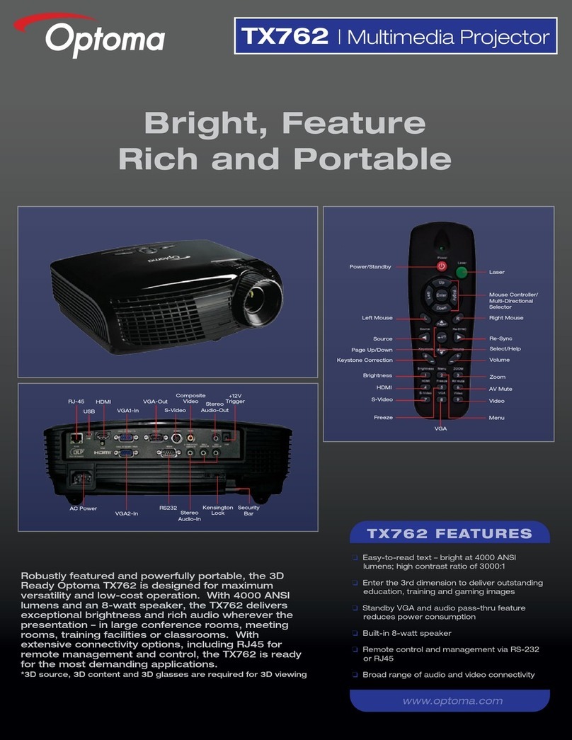 Optoma TX762 brochure