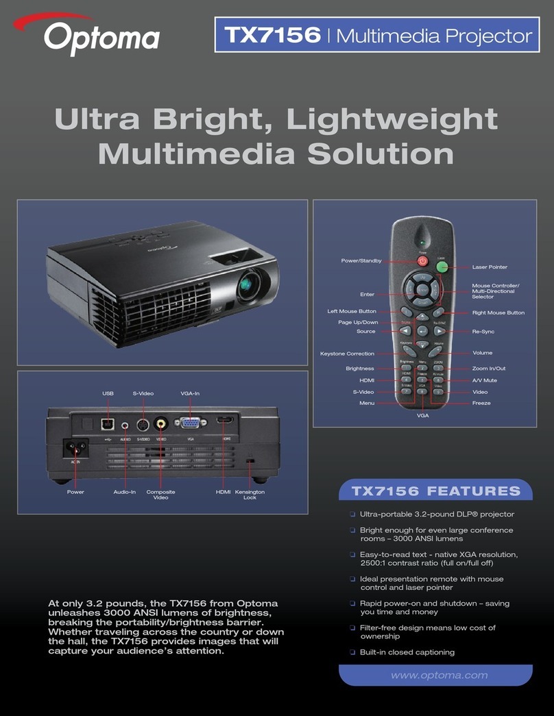 Optoma TX7156 User manual Optoma TX7156 User manual