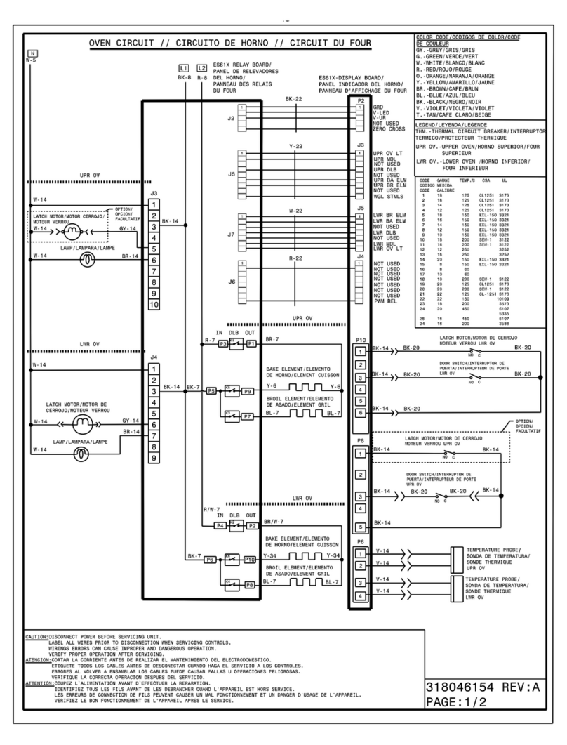 Frigidaire FGEF300DNB Wiring diagram