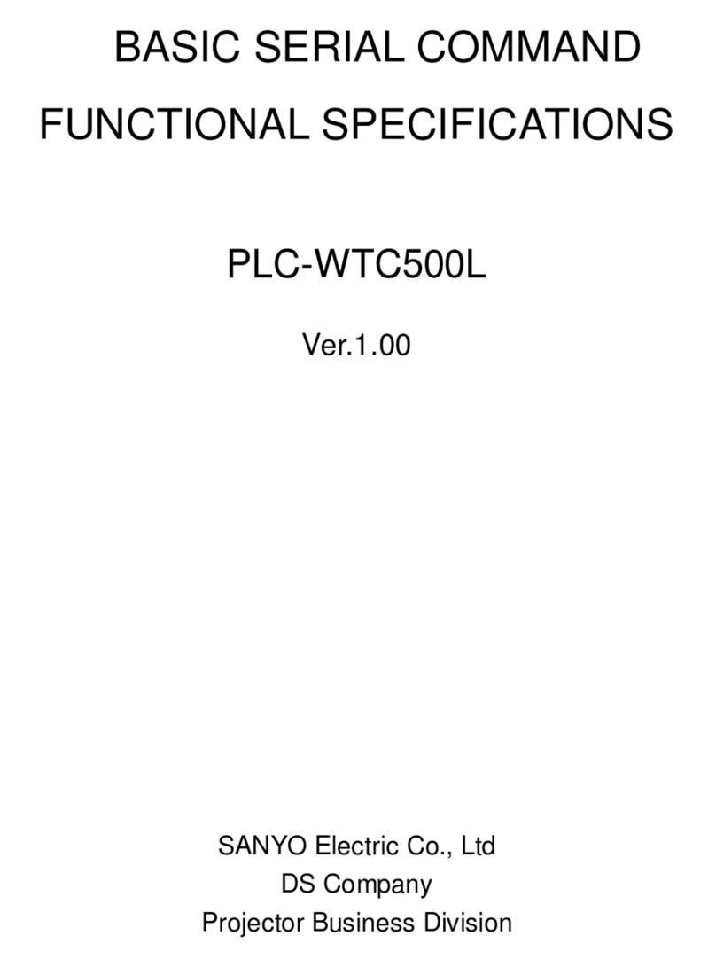 Sanyo PLC-WTC500AL - 5000 Lumens User manual