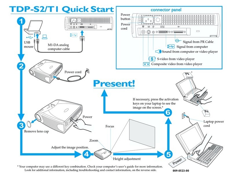 Toshiba TDP-T1 User manual