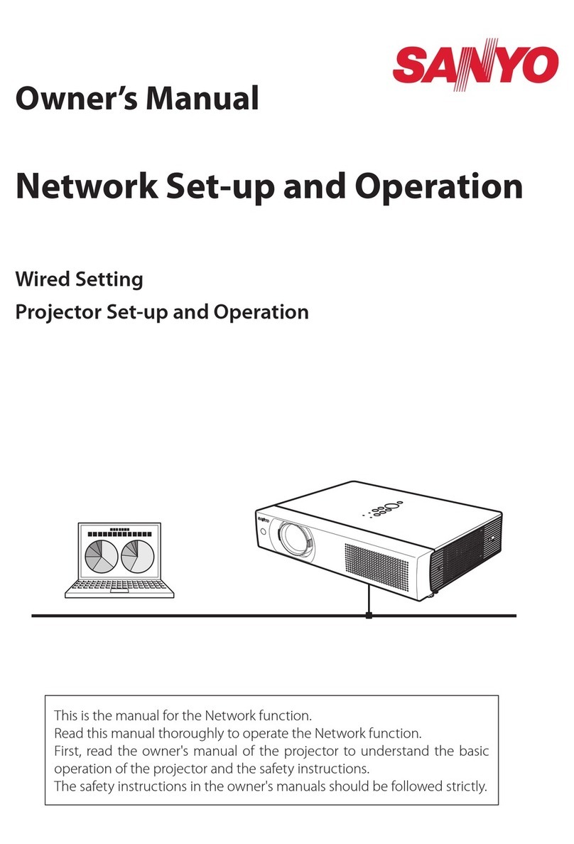 Sanyo PLC-WU3800 User manual Sanyo PLC-WU3800 User manual
