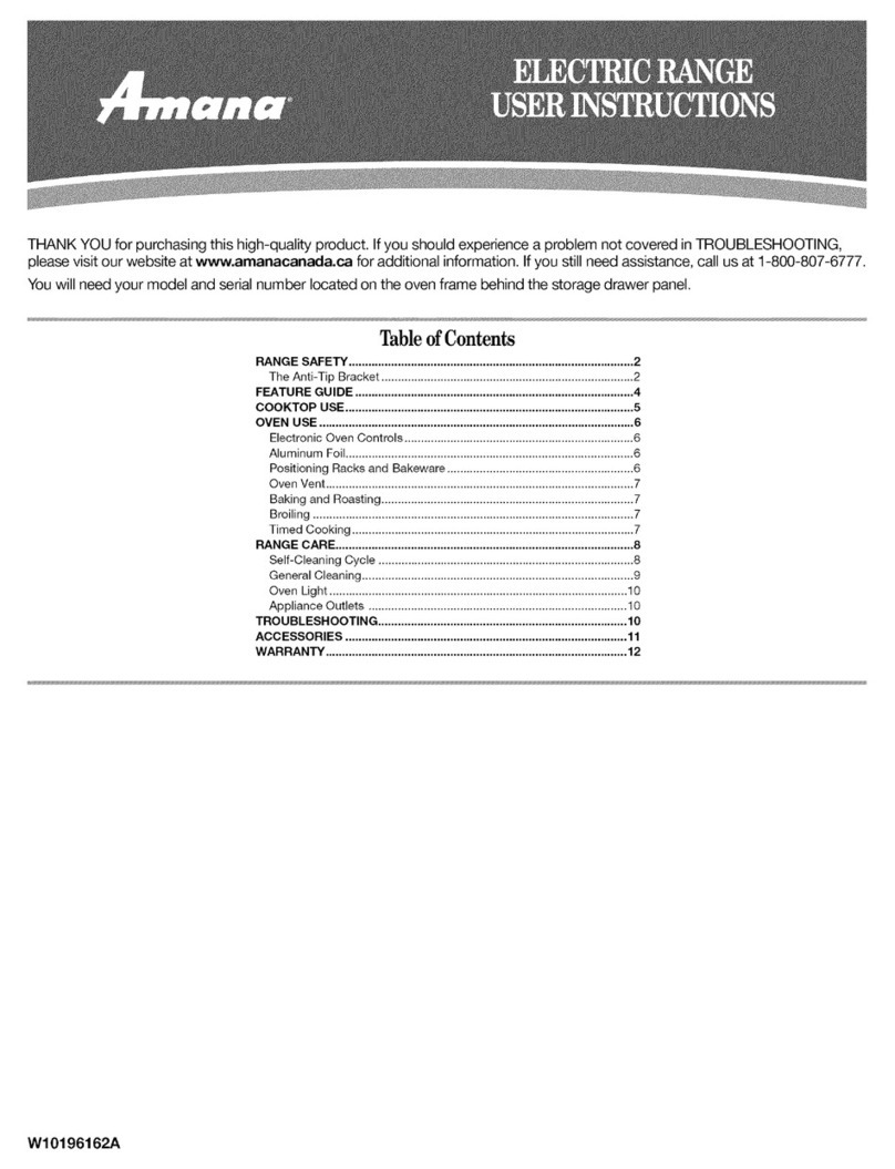 Amana AER5822VCW0 User manual