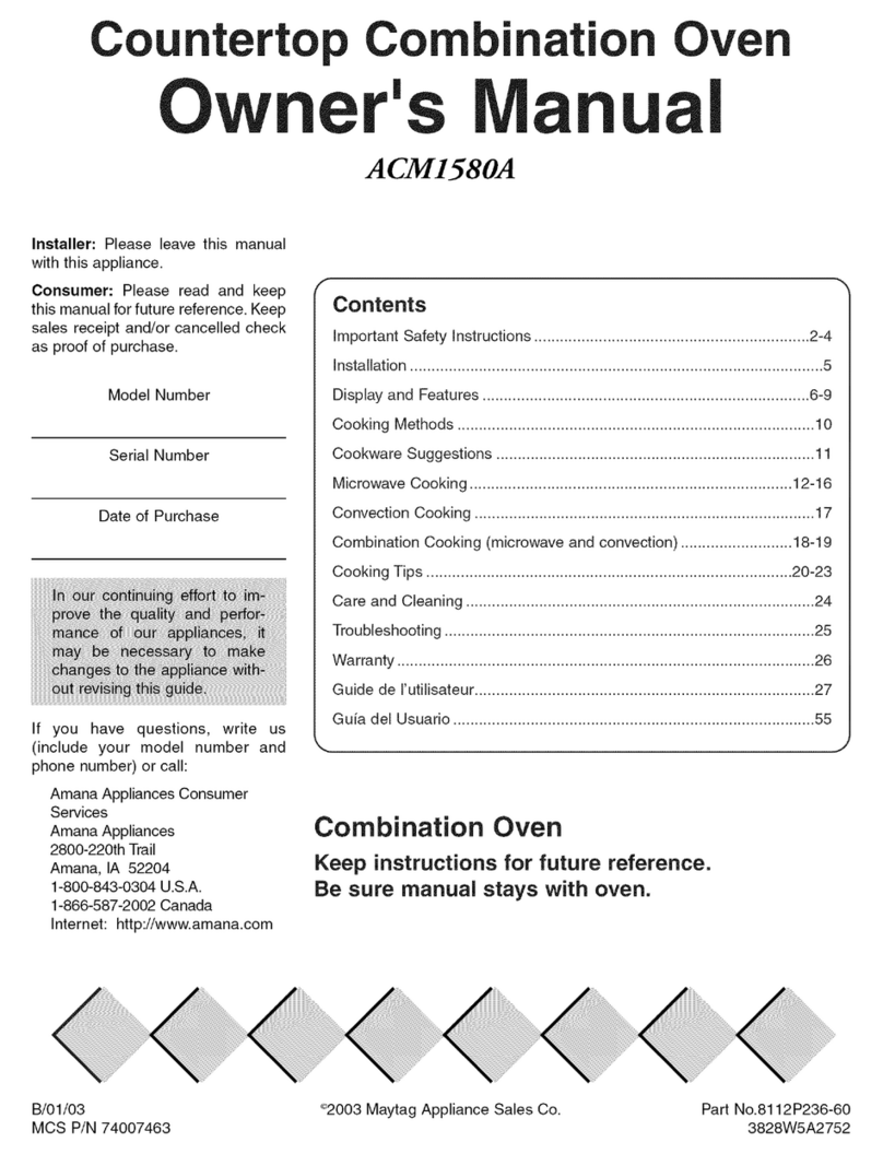 Amana ACM1580A User manual Amana ACM1580A User manual