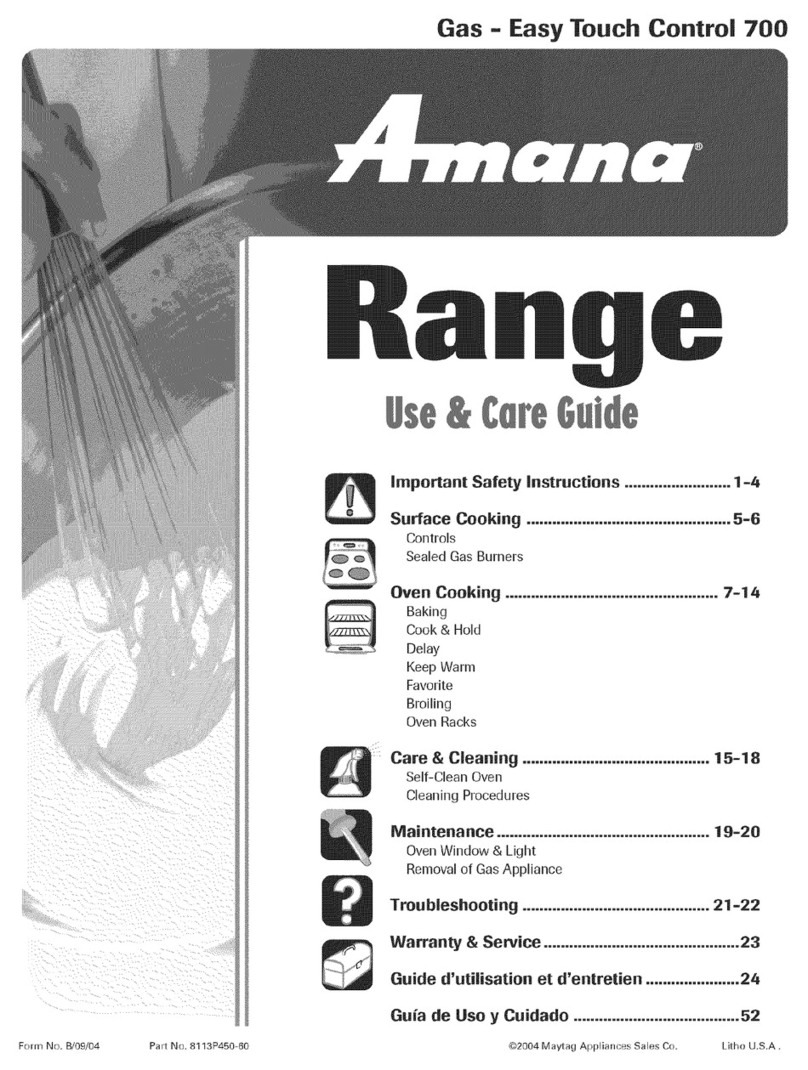 Amana AGR5735QDB Use & care guide