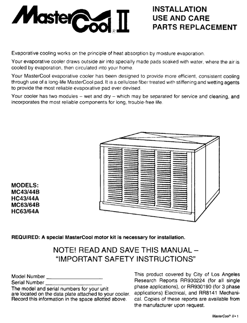 AdobeAir MasterCool II MC43 Instructions for use AdobeAir MasterCool II MC43 Instructions for use