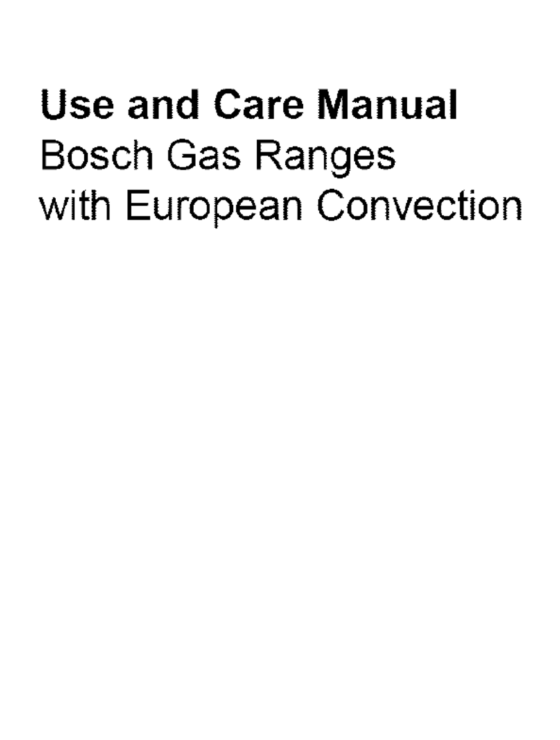 Bosch Electric Ranges with European Convection User manual