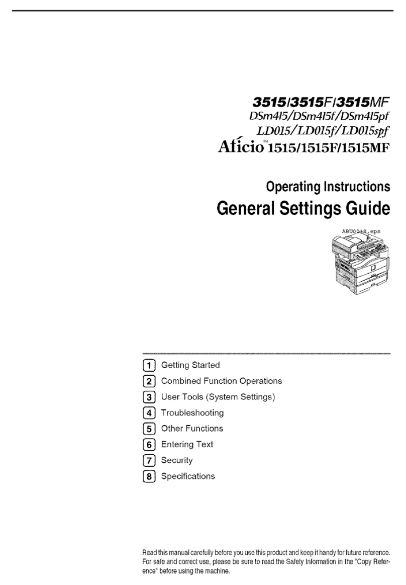 Ricoh Aficio 3515MF User manual