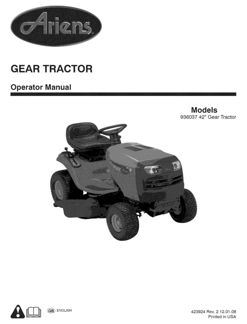 Ariens 936037 42" Gear Tractor Operator's manual