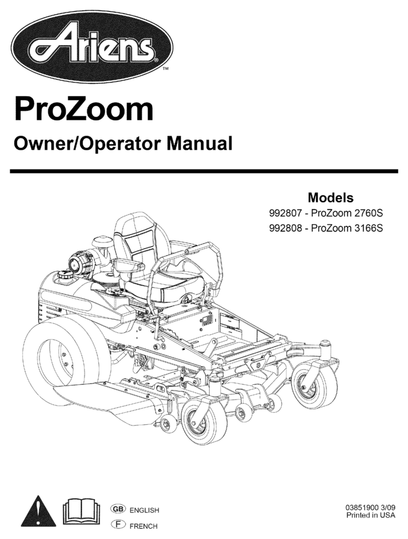 Ariens 992807-ProZoom 2760S Owner's/operator's manual
