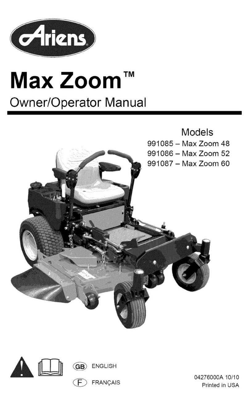 Ariens 991085-Max Zoom 48 Owner's manual