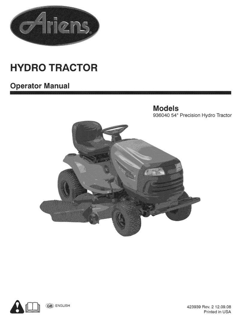 Ariens 936040 54" Precision Hydro Tractor Operator's manual