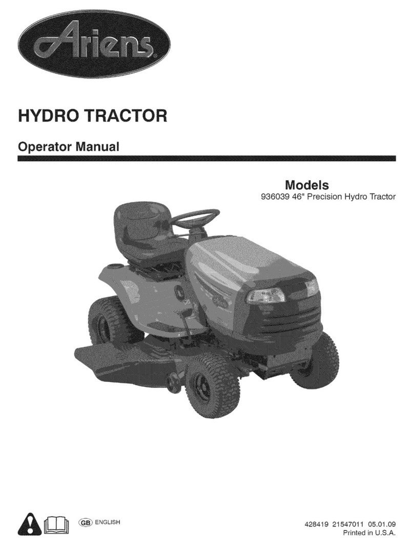 Ariens 936039 46" Precision Hydro Tractor Operator's manual