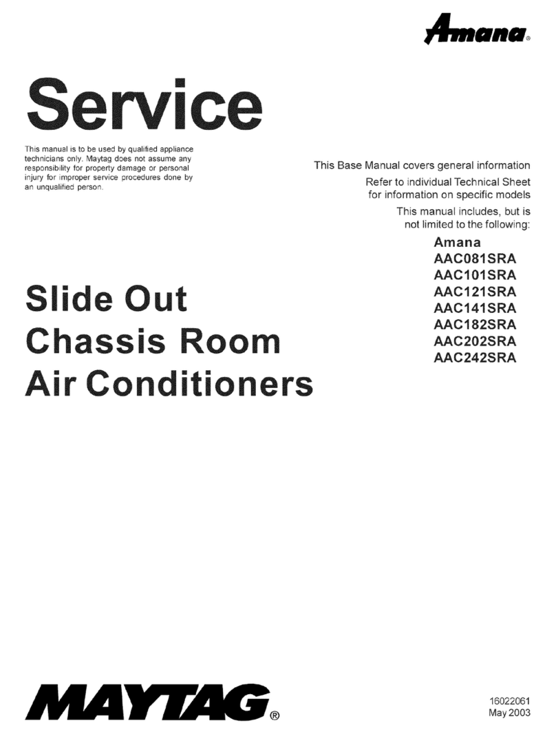 Amana AAC081SRA Service User manual